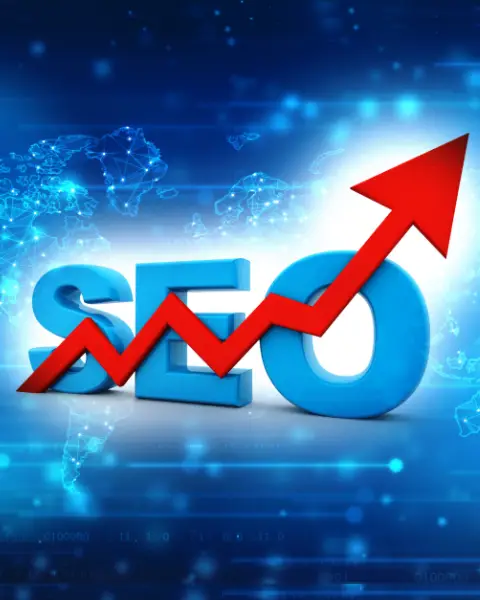 SEO - Search Engine Optimization is growing. 3D RENDERING